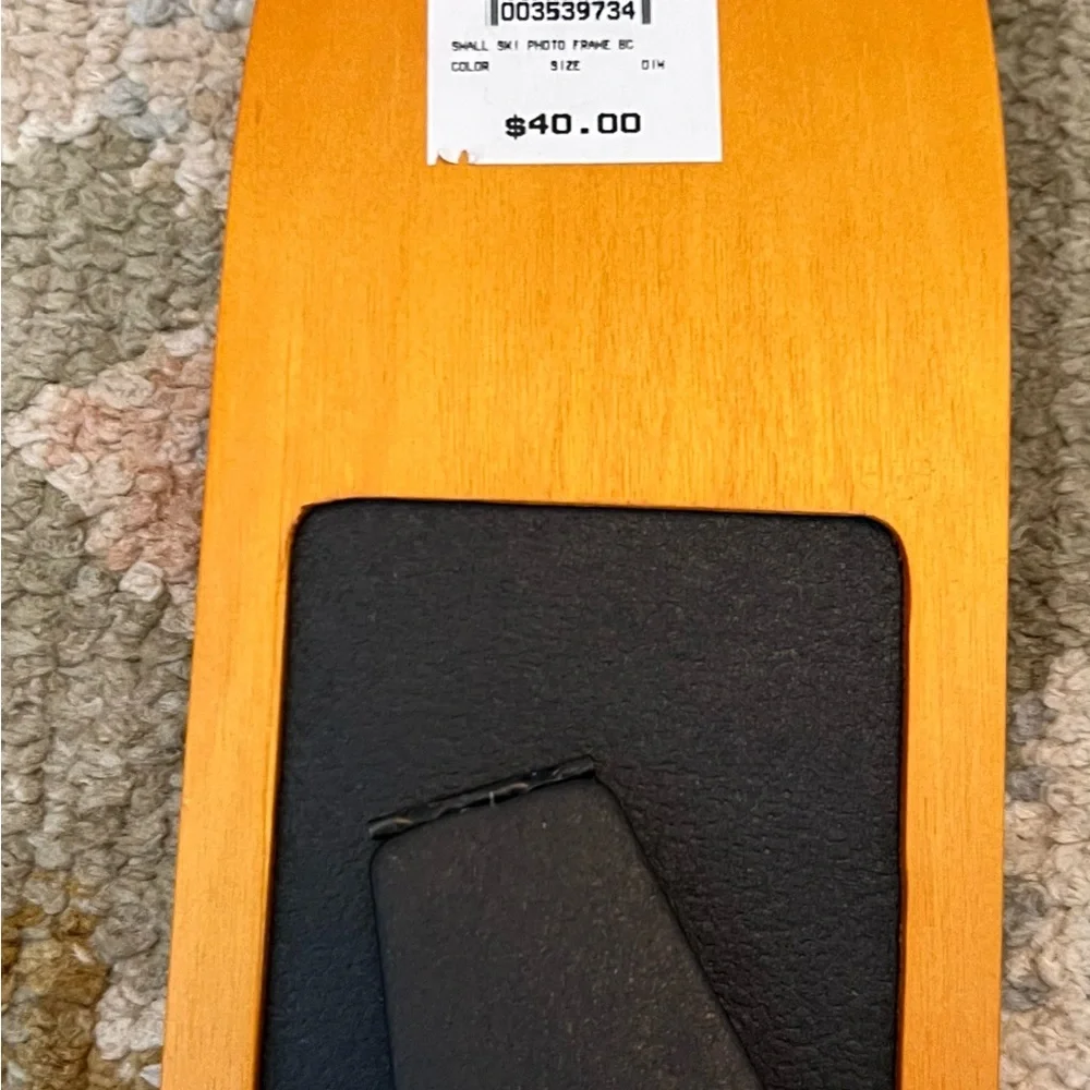 Keystone Ski Wooden Picture Frame Size 2.75x4.25 Light‎ Brown